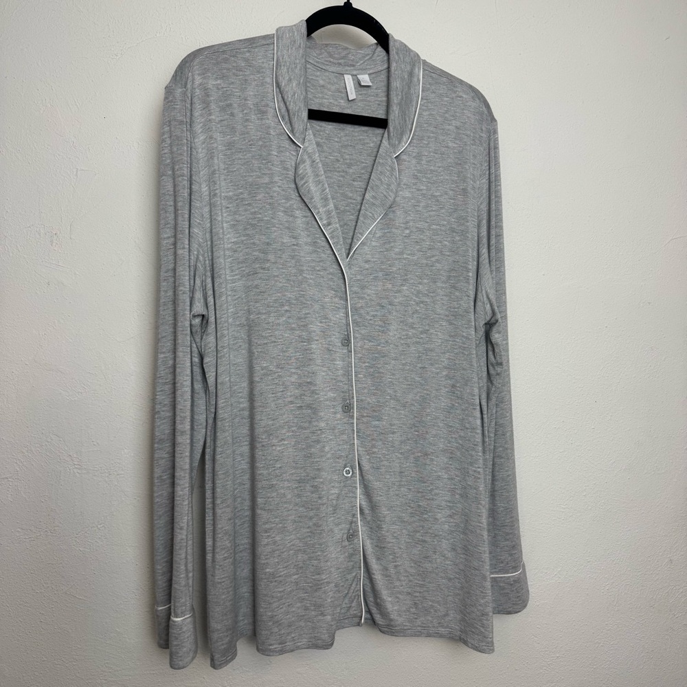Nordstrom Heather Gray Long Sleeve Pajama Top‎
